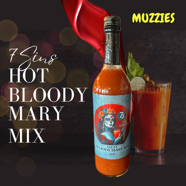 7 Sins Bloody Mary Mix – HOT - 750ml (3, 6, or 12 Bottles)