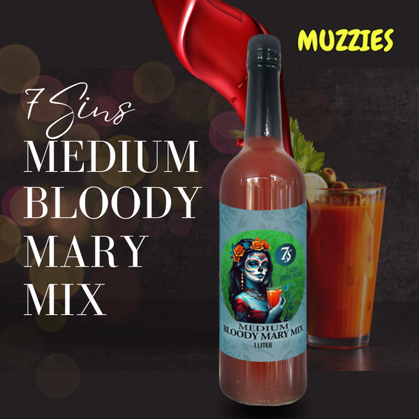 7 Sins Bloody Mary Mix – MEDIUM - 750ml (3, 6, or 12 Bottles)