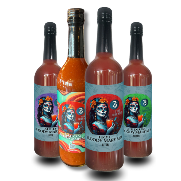 7 Sins Bloody Mary Mix – Mix & Match Bundle (6 or 12 Bottles)